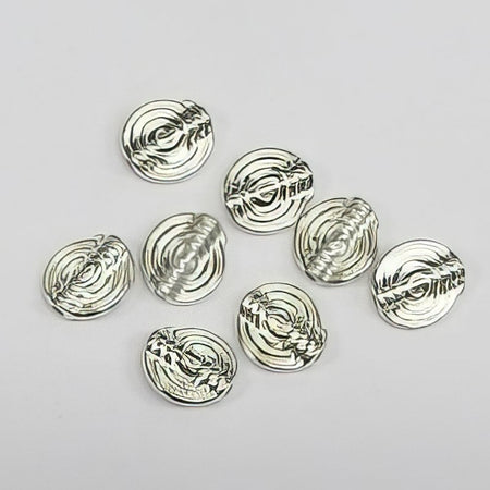 Perle Münze Kringel silberf. 10x.11mm 10 Stück