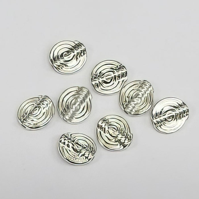 Perle Münze Kringel silberf. 10x.11mm 10 Stück