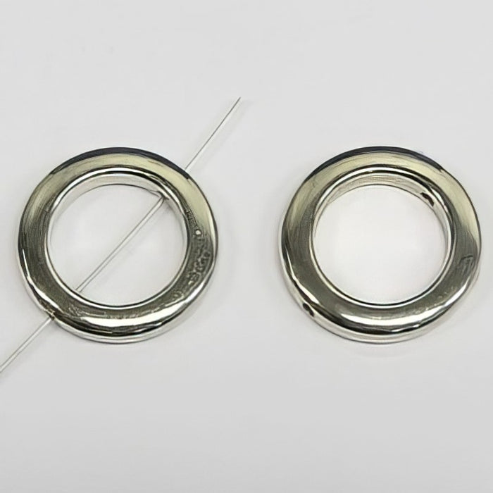 Perle Ring 23mm platinfarben (PL) 2 Stück