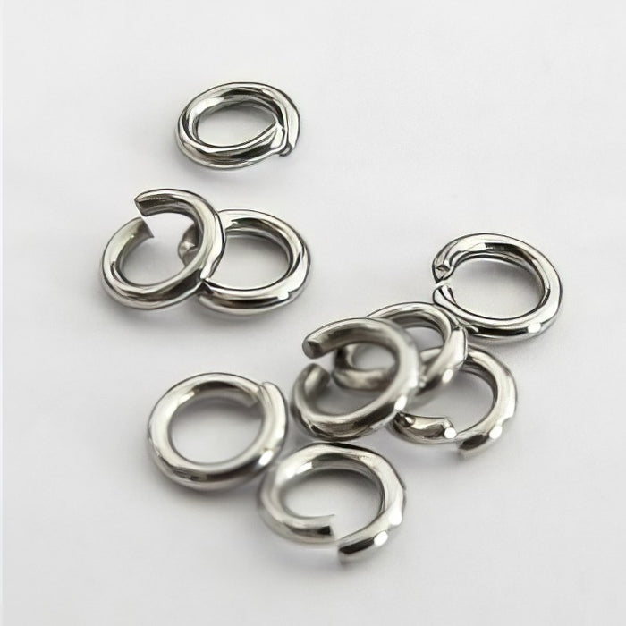 Ringli offen Edelstahl 6x1.2mm 10 Stück