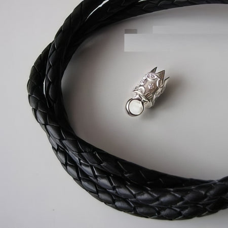 Leder Strang  Bola cord Top Qualität schwarz 6mm /1m