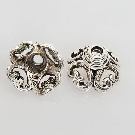 Perlenkappe Poker altsilber 10x6mm 10Stk.