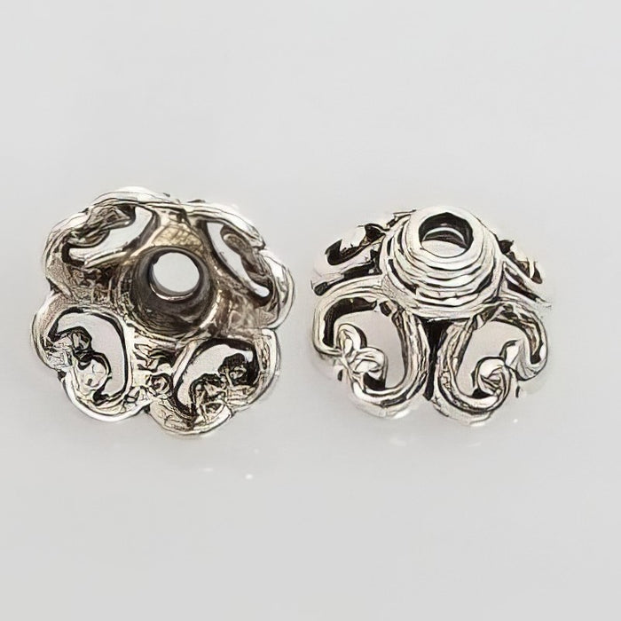 Perlenkappe Poker altsilber 10x6mm 10Stk.