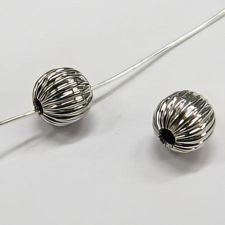 Lux Edelstahlperle Rille 8mm 1 Stück