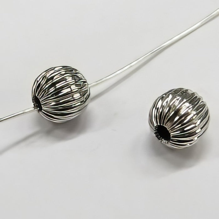 Lux Edelstahlperle Rille 8mm 1 Stück