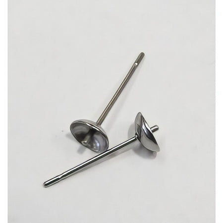Ohrstecker peg 4mm Edelstahl 10 Stück