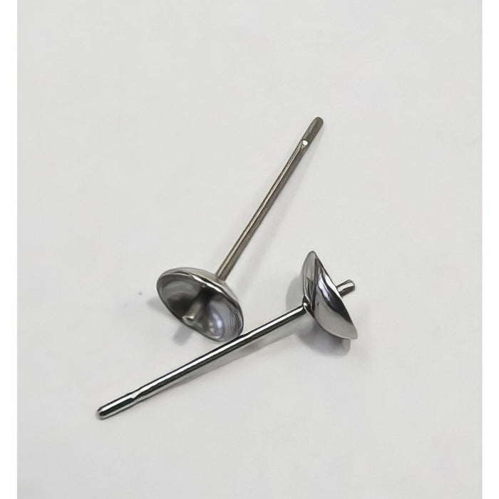 Ohrstecker peg 4mm Edelstahl 10 Stück