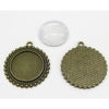 Anhänger Cabochon Dot bronzef. mit 25mm Glas 1 Stück