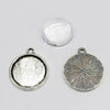 Anhänger Cabochon platinf. m. 16mm Glas 1 Stück
