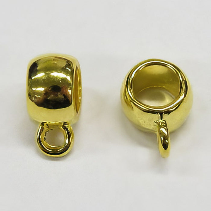 Perle mit Öse für Anhänger goldf. 5.3x8mm Loch 4.7mm 10 Stück