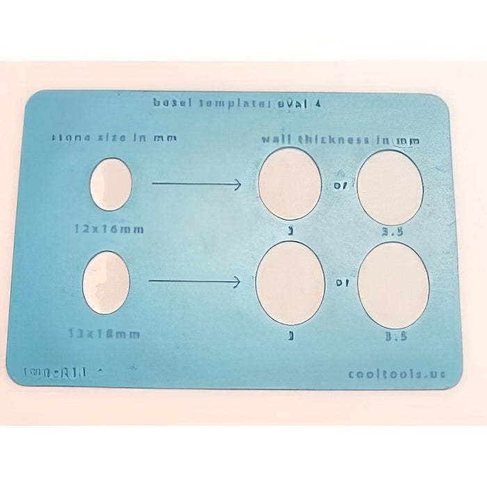 Template 4 Bezel Oval für Steinfassungen 1 Stück