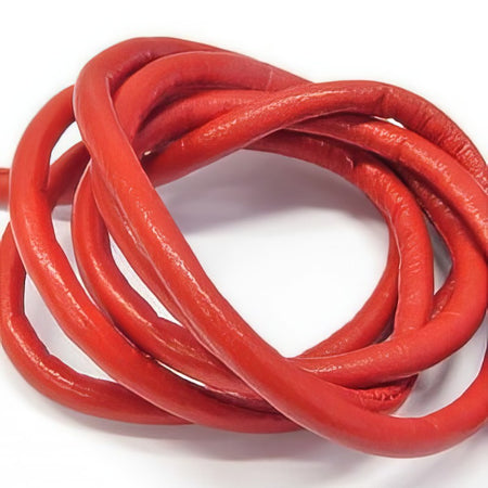 Leder vom Schaf rot 4mm/90cm