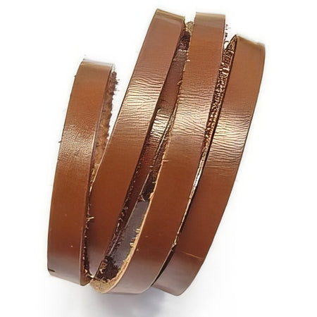 Lederband 7x2mm mittelbraun 1m