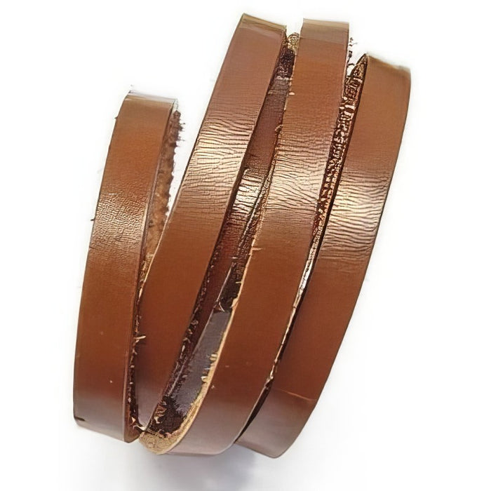Lederband 7x2mm mittelbraun 1m