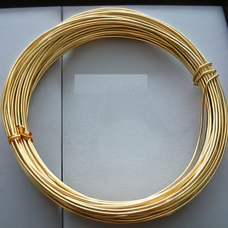 Aluminium Draht für Wireworking 10m gold 14Ga 1.5mm Ø