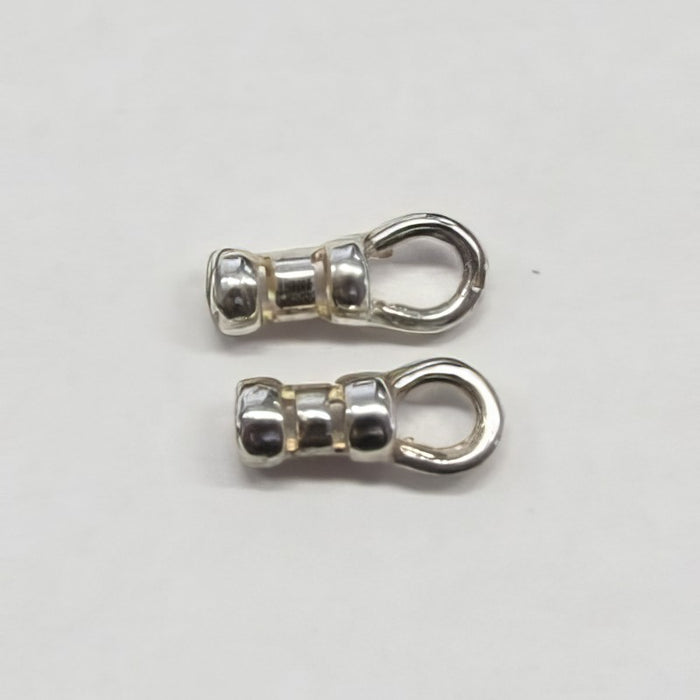 Quetsch Kord-Ende 1,5mm Durchm.925 silber 2Stk.