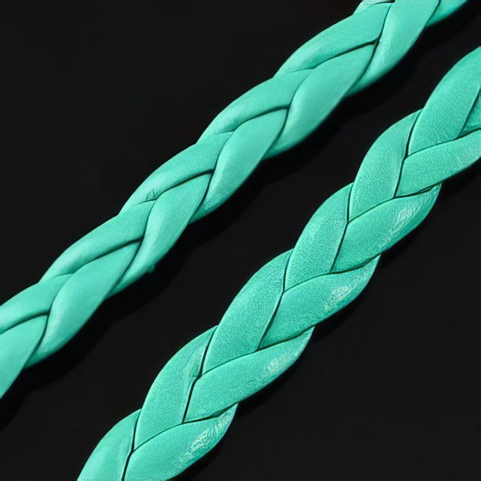 Zopfband Lederimitat 5x2mm türkis 1m