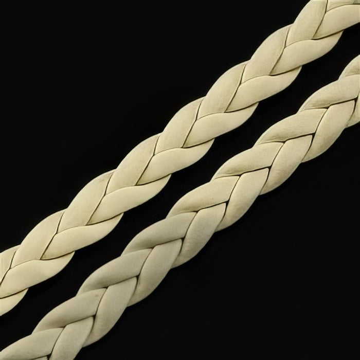 Zopfband Lederimitat 5x2mm beige 1m