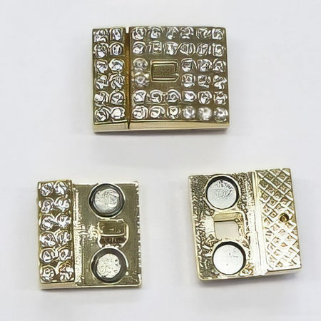 Magnetverschl. Bling-Bling 23x17.5mm goldf. 1 Stück