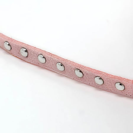 Kunstvelourband mit Strass 4.5x2mm rosa 1m