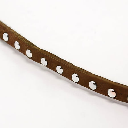 Kunstvelourband mit Strass 4.5x2mm braun 1m