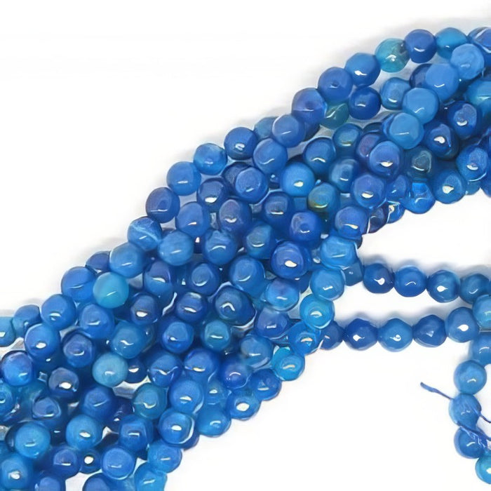 Achat Blau 6mm facettiert 1 Strang