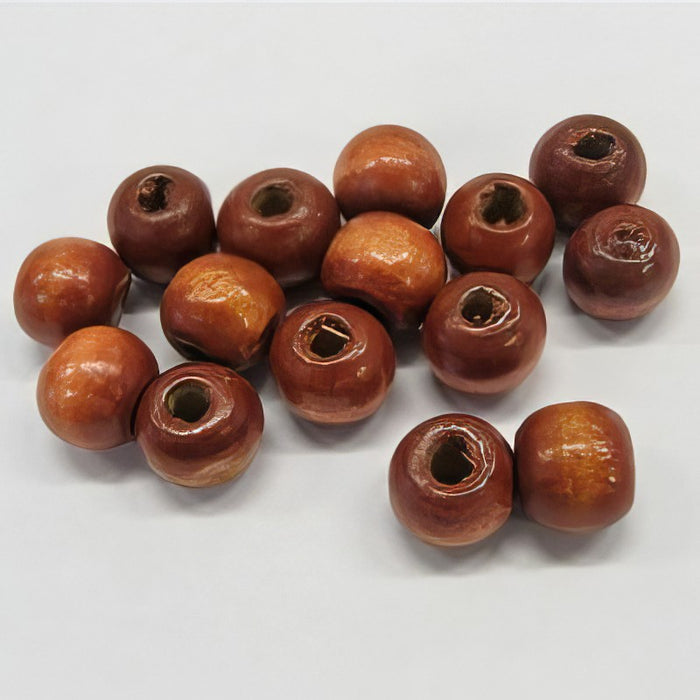 Holzperlen mittelbraun 10x8mm 50Stk.