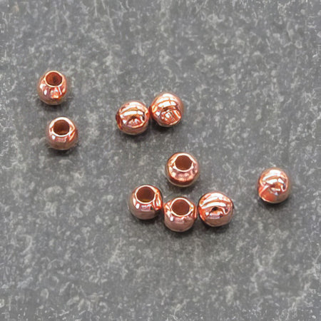 Metallperle roségoldfarben 4mm 20 Stück