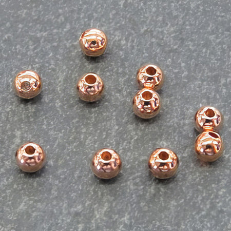 Metallperle roségoldfarben 5mm 10 Stück
