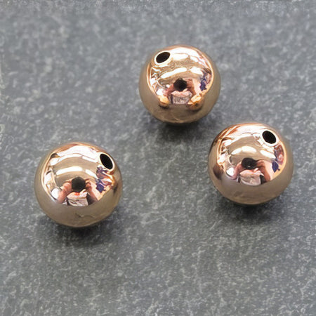 Metallperle roségoldfarben 10mm 1Stück