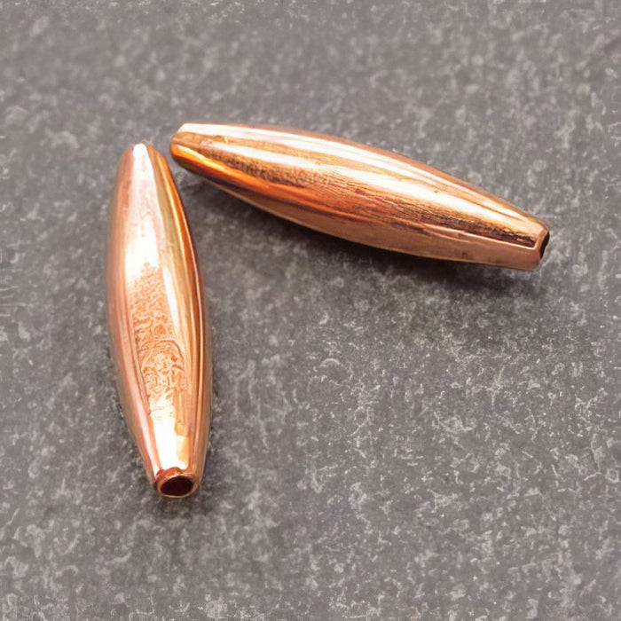 Metallperle Olive 19x4.5mm roségoldfarben 1 Stück