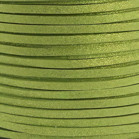 Wildleder imitat glitter 2.7x2mm grün 2m