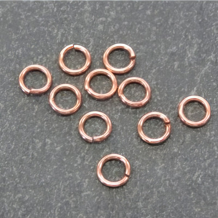 Ringli roségoldf. offen 6x1mm 100 Stück