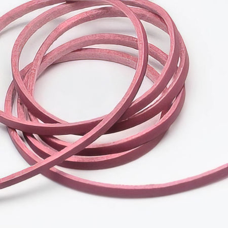 Leder imitat 2.7x2mm Pink 2m