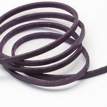 Leder imitat 2.7x2mm aubergine 2m
