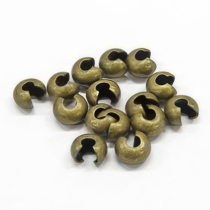 Stülpperle 5mm bronzefarben 10 Stück