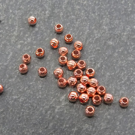 Metallperle roségoldfarben 3mm 50 Stück
