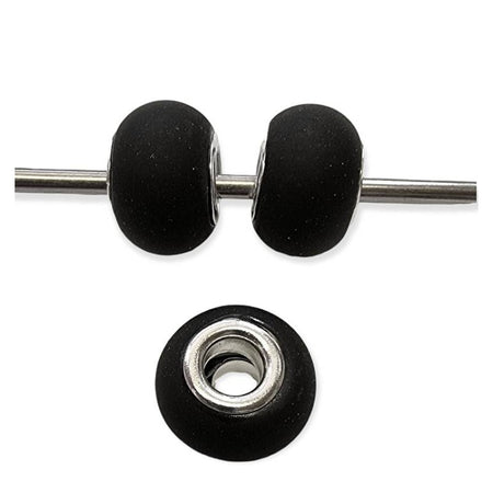 Easy style Perle schwarz matt Modeschmuck 1 Stück