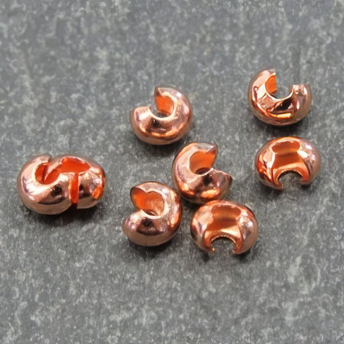 Stülpperle 4mm roségold 10 Stück