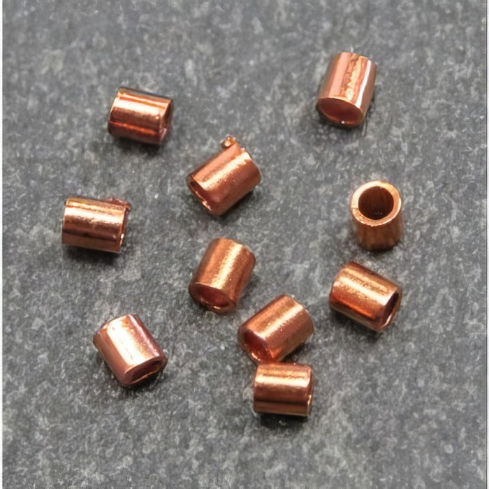 Quetschperlen roségoldf. 2x2mm 100 Stück