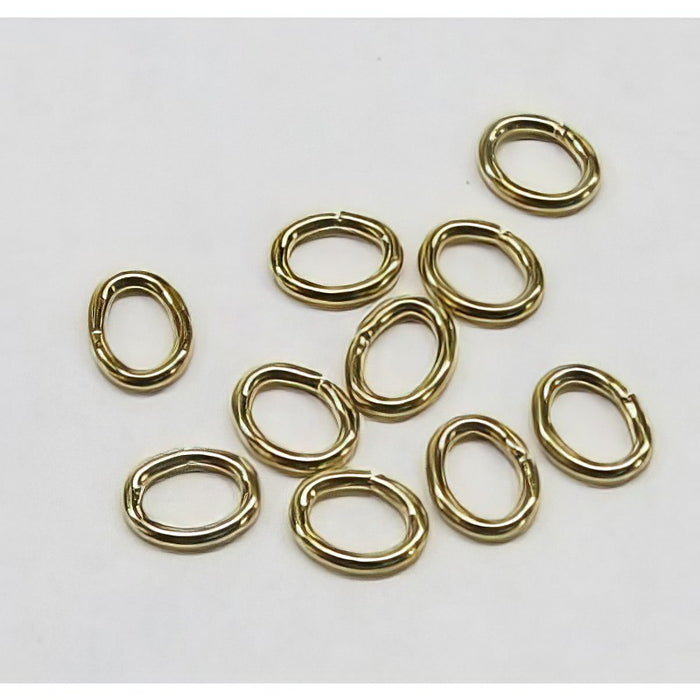 Ringli oval offen goldfarben 6x4mm 10Stk.