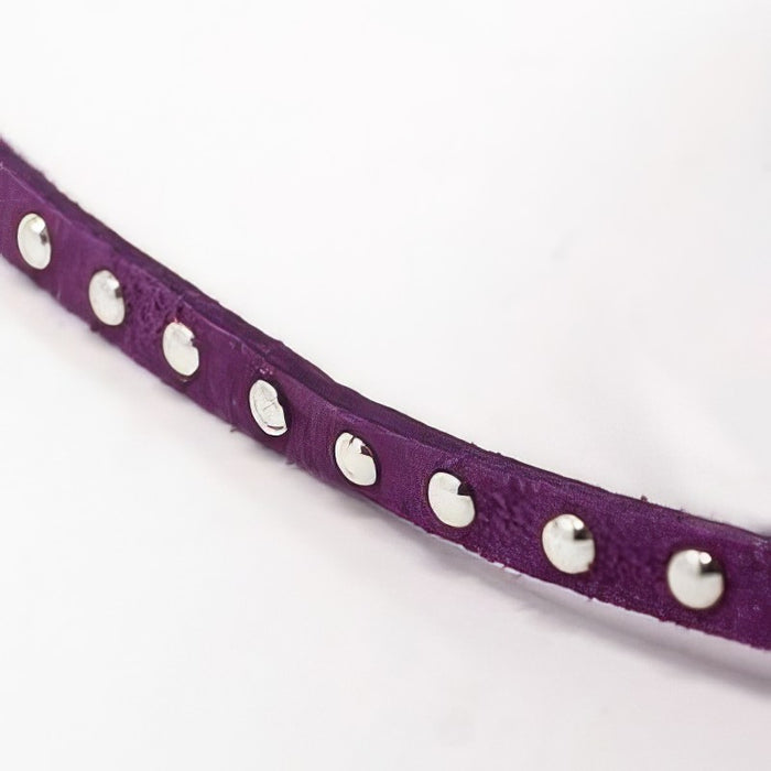 Kunstvelourband mit Strass 4.5x2mm violett 1m