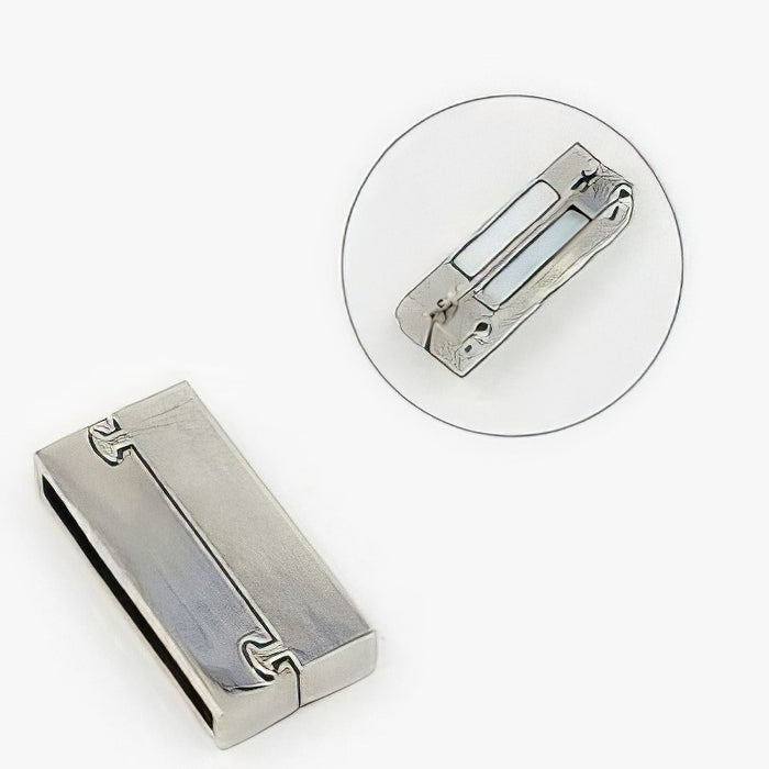 Magnetverschluss Puzzle 38x19mm platinfarben 1 Stück