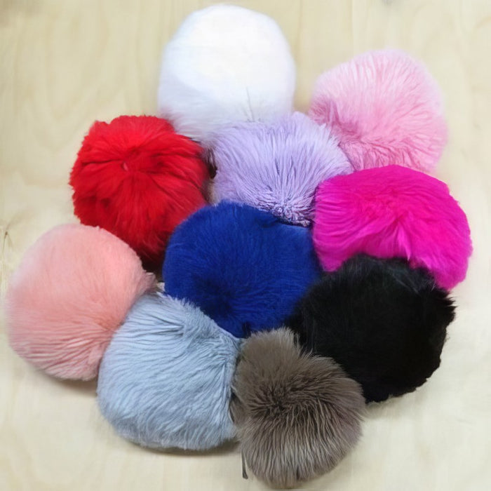 Anhänger Pompon kunstfell diverse Farben 7-8cm 1 Stück