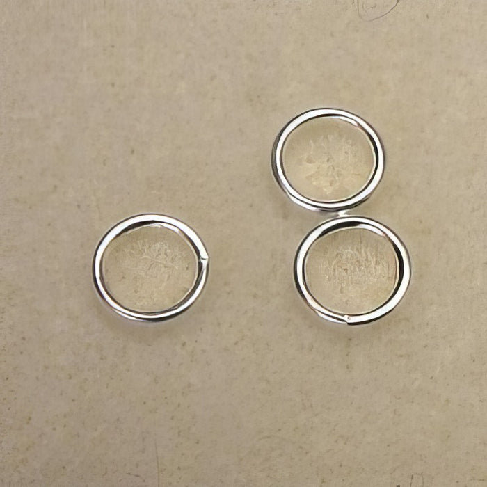 Ringli 7mm offen 925 sterling silver 18GA /1mm 5 Stück