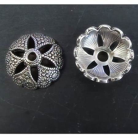 Perlenkappe Gross 19,8x6.5mm Herzli 2 Stück