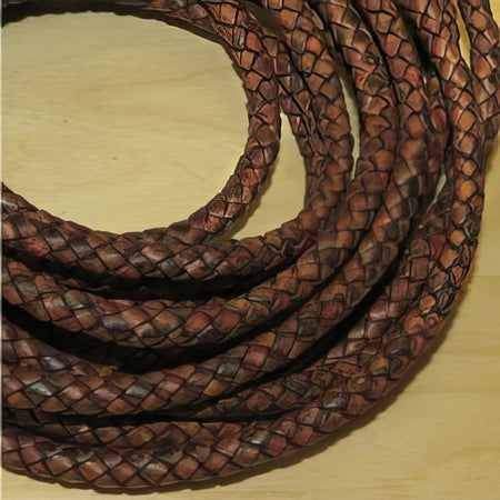 Leder Strang  Bola cord Top Qualität Braun 6mm/ 50cm