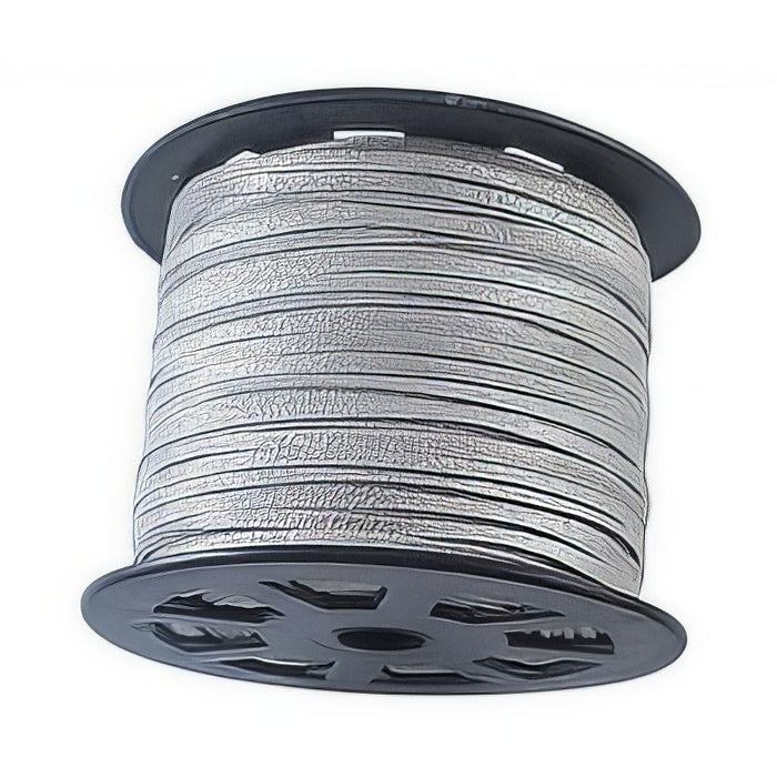 2m Wildleder imitat glitter 2.7x2mm silber Kunstveloursband