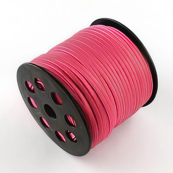 Leder imitat 2.7x2mm himbeer 2m Kunst Veloursband
