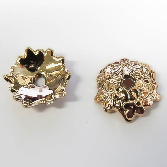Perlenkappe rosegold flowergarden 10 Stück